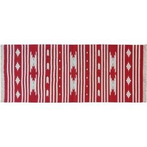 Alfombra Dhurrie Runner de algodón de estilo étnico para uso en cocina o sesiones de yoga sereno 009 - Product Image 3