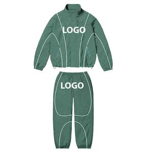 New Arrive Winter Printed Nylon Tracksuit <b>Wind</b> <b>Breaker</b> 2-Piece Jogging Full-Zip Jacket & Pants - Product Image 6