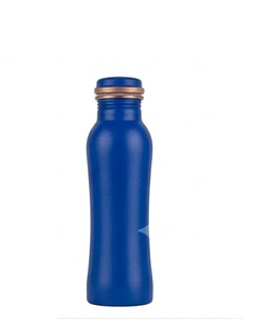 ขวดน้ำโลหะทองแดงแท้ รูปทรงโค้งมน สีเขียว ดีไซน์ลายพื้นผิว - Product Image 3