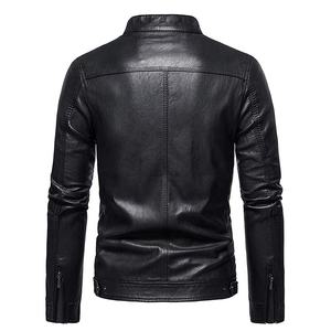 Chaqueta de Motociclista de Cuero de Oveja Genuino Original para Hombre, con Cierre, Transpirable, Negra, Ajustada, con Talla Personalizada - Product Image 4
