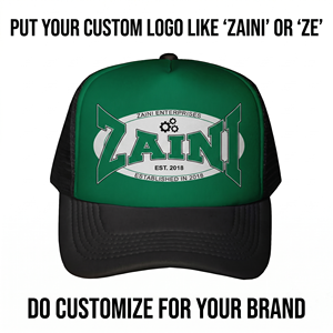 Gorra Trucker de 5 Paneles, Negra, Impermeable, 100% Algodón Premium de 260 GSM, con Logotipo Bordado Personalizado por Transferencia de Calor, Unisex - Product Image 5