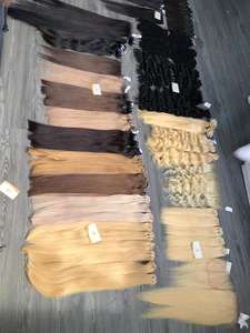 Extensions de cheveux humains bruts vietnamiens 100% de haute qualité, lisses naturels, double trame coupée à la machine, cheveux tissés décolorés - Product Image 3