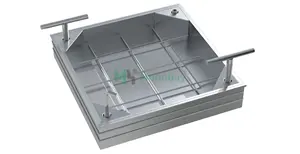 Rectangular 600*600 Heavy Duty Sewer Cover Reinforced Invisible Aluminum Manhole Covers