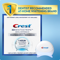 Crest Whitestrip Supreme Professional Exclusive + LED Light Whitening Strips Kit de blanchiment des dents