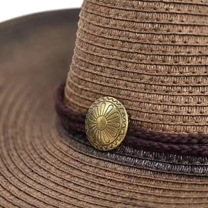 Sombrero de Paja para Playa, Ala Ancha, Ligero, Transpirable, Estilo Moderno, Nuevo y Cómodo - Product Image 4