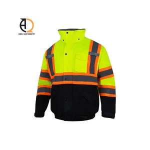 Visibility Winter Bomber Safety <b>reflective</b> Jacket High Visibility <b>Reflective</b> Safety Workwear for Outdoor use - Product Image 5