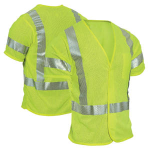 Chaleco de Seguridad Laboral de Alta Visibilidad con Tiras Reflectantes, Múltiples Bolsillos, Tejido de Malla para Protección Diaria, Transpirable, para Hombre - Product Image 1