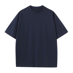 เสื้อยืดโอเวอร์ไซส์สีดำ แขนสั้น คอกลม ผ้าเรียบ สีพื้น สไตล์ลำลอง สตรีทแวร์ สำหรับผู้ชาย - Product Image 4