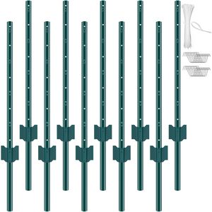 Paquete de 10 Postes de Acero en Forma de U de 3 Pies de Largo, Resistentes, para Cercas, Jardines, Patios, Céspedes, Enrejados y Portones - Product Image 6