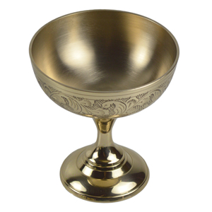 Vaso de Vidrio para Decoración del Hogar, Decoración para Restaurantes y Hoteles, Diseño con Acabado Plateado, Vaso de Metal de Diseño Semiesférico - Product Image 6