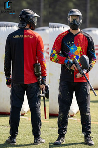 Maillot de paintball tactique personnalisé, style double teinte, 100 % polyester, tissu mesh léger, personnalisable, tournoi, manches longues - Product Image 3