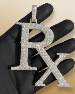 Colgante Vvs Moissanite Totalmente Cubierto de Diamantes, Plata 925, Colgante con Letra HipHop, Letra Inicial del Nombre, Colgante Brillante para Hombres y Mujeres - Product Image 1