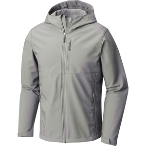 Veste softshell légère à capuche pour homme, fermeture éclair intégrale, coupe-vent, décontractée, pour l'extérieur, gris - Product Image 3