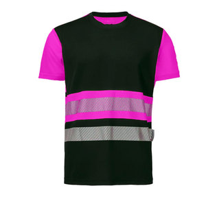 Chemises de travail haute visibilité pour hommes, fabrication sur mesure OEM ODM, t-shirts à manches courtes réfléchissants pour les travailleurs du bâtiment - Product Image 1