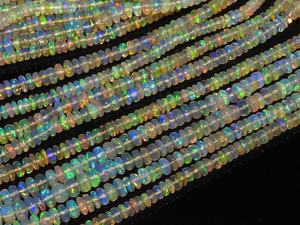 Opal etíope Multi Flashy Fire Smooth Roundel Bead 16 pulgadas Strand 4-5MM Piedra suelta hecha a mano para la fabricación de joyas Piedra natural - Product Image 4