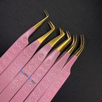 Pinset Bulu Mata Profesional Volume Lash - Baja Tahan Karat Kelas Bedah, Pegangan Kuat, Alat Ekstensi Bulu Mata Grosir