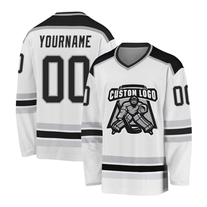 Jersey de hockey sobre hielo de diseño personalizado, elegante, sublimado, con identidad del equipo, para clubes, entrenamiento, partidos. - Product Image 5
