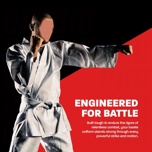 Karate Uniform for <b>Kids</b> and Adults Lightweight Student Karate Gi Martial Arts Training Uniform White <b>Belt</b> Beginners Practice - Product Image 5