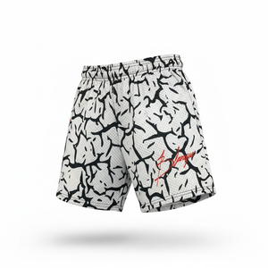 IOTA SPORTS Eco-Friendly 100% Polyester Double <b>Layer</b> Mesh Digital Printing Quick Dry Breathable Unisex Shorts - Product Image 6