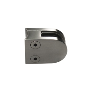 Abrazadera de Acero Inoxidable para Barandillas de Vidrio con Base Redonda para Sistemas de Barandas - Product Image 1