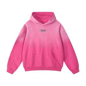 Sudadera con Capucha Rosa para Hombre, Algodón French Terry, Casual, con Bolsillo Frontal, Logotipo Estampado, Transpirable, de Secado Rápido, 370g, para Otoño - Product Image 1