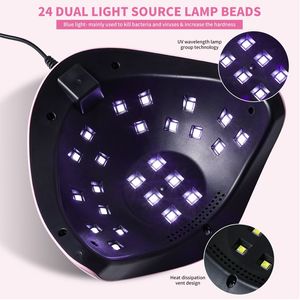 เครื่องอบเล็บยูวี 24 LED พร้อมเซ็นเซอร์อัตโนมัติ อบแห้งเร็ว ตั้งเวลาได้ 3 ระดับ ช่องเสียบขนาดเล็กสำหรับเจลขัดเงา - Product Image 2
