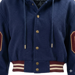 Fabricantes profesionales de chaquetas varsity con capucha personalizadas para mujer, para invierno, venta al por mayor a bajo precio, sudadera varsity en oferta. - Product Image 6