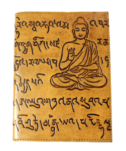 Leather Buddha <b>Diary</b> Soft <b>Cover</b> Debossed UV Printing Sewing Binding Gift Notebooks 72 Sheets - Product Image 1