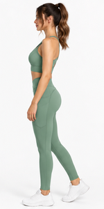 Soutien-gorge de sport sans couture pour femme, extensible dans quatre directions, pour gym, yoga, course à pied, crop top à bretelles croisées, logo personnalisé, faible MOQ, taille moyenne - Product Image 3