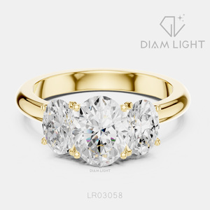 Bague de fiançailles en or blanc 14 carats avec diamant de laboratoire de 1,00 carat, coupe ovale, bague de mariée, certifiée IGI, bijoux fins, cadeau pour femme - Product Image 5
