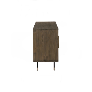 Durable Toffee Finish Luxury Solid Wood Scandinavian Design Easy Assembly Multifunction <b>Sideboard</b> Large Credenza <b>for</b> Boutique - Product Image 2