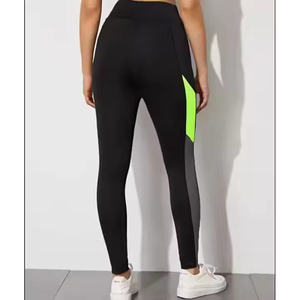 High Quality Seamless Women's Yoga Leggings ODM Supply Hot Sale Plus Size XL Solid Color <b>Tummy</b> <b>Control</b> Print Seamed Legging - Product Image 5