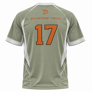 เสื้อเจอร์ซีย์ OEM Ultimate Disc สำหรับผู้ชาย ทรงหลวม แห้งเร็ว ชุดเล่นฟริสบี้ หมายเลขซิลิโคนนูน เสื้อผ้าโพลีเอสเตอร์ตาข่าย - Product Image 3