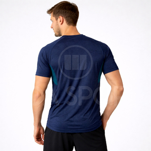 Camiseta Deportiva Personalizada para Hombre, Delgada, Transpirable, Ecológica, que Absorbe la Humedad, para Entrenamiento, Running, Marca Privada - Product Image 4