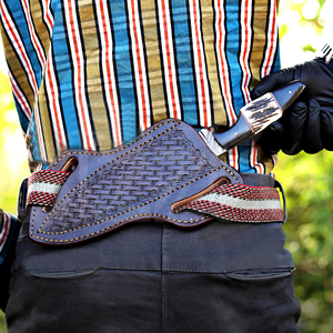 OEM Handmade Cross Draw Leather Knife Sheath Right Hand Pancake Belt Knife Holster Genuine Cowhide Bull Cutter Sheath Ideal Gift - Product Image 3