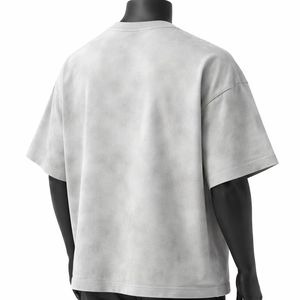 T-shirt décontracté en coton à manches courtes pour homme, style vintage, streetwear, coupe oversize, écologique, idéal pour l'été - Product Image 4