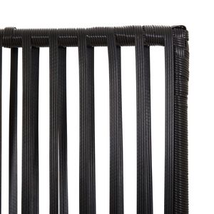 Schermo divisorio a 3 pannelli in Poly Rattan nero - Product Image 6