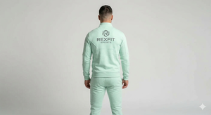 Conjunto Deportivo Rexfit con Logotipo Personalizado, Chaqueta y Pantalones con Cierre Completo, Corte Ajustado para Hombre, Ropa Deportiva para Calle y Actividades al Aire Libre - Product Image 5