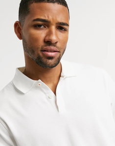 Polo à manches courtes pour homme, couleur unie, coton, style décontracté, coupe classique, tissu Oxford respirant - Product Image 3