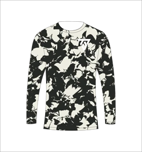 Men <b>Charcoal</b> And Cream Camouflage Long Sleeve <b>T</b> <b>Shirt</b> Abstract Pattern Crewneck Tee Casual Streetwear Tops Gym - Product Image 2