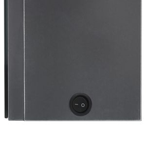 Armoire de salle de bain en MDF gris brillant avec miroir en verre LED, finition mélamine - Product Image 6