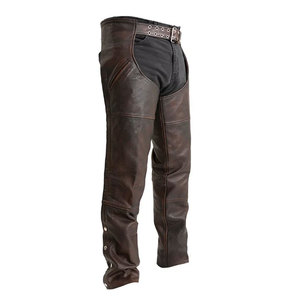 2026 Premium Quality Customized Logo Horse <b>Riding</b> Western Style Full Leather <b>Chaps</b> Lightweight Men OEM/ODM Service Wholesale - Product Image 1