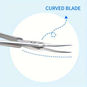 Ciseaux à cuticules, outils de beauté, ciseaux à sourcils, ciseaux russes pour peaux mortes, professionnels en acier inoxydable - Product Image 2
