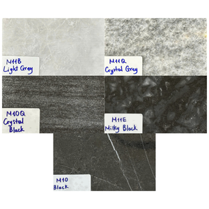 Carrelage rectangulaire gris et noir, finition polie et brute, résistant à l'eau, personnalisation intérieure pour salle de bain - Product Image 1
