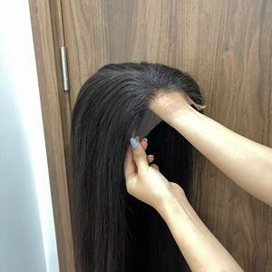 ¡Más Vendido! Peluca de cabello humano con cierre de encaje central, lisa natural, para mujer, estilo suave, cabello virgen, proveedor de cabello natural. - Product Image 4