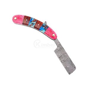 Rasoir droit classique avec manche en faux ivoire, porte-lame traditionnel pour barbier professionnel et rasage à domicile - Product Image 4