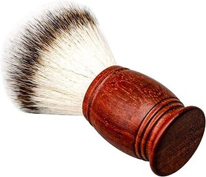 Set de Brocha de Afeitar de Pelo Sintético con Mango de Madera Maciza y Tazón de Jabón de Afeitar de Madera para Hombres, Fácil de Espumar - Product Image 3