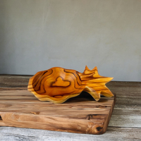 Panier à fruits en teck de haute qualité, fait main, respectueux de l'environnement, design Art Déco, pour la décoration de la maison, taille et forme personnalisables, petite commande
