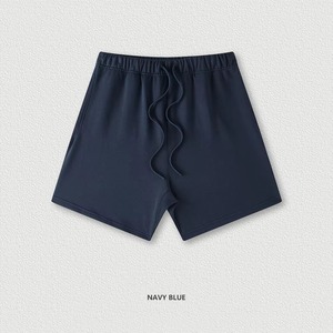 Shorts en molleton 100 % coton personnalisés, tissu molletonné épais 450 GSM, basiques, style streetwear pour marque de créateur - Product Image 3