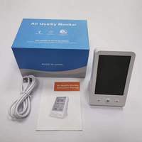 Medidor de CO2 NDIR de Escritorio, 400-5000 ppm, Detector de Dióxido de Carbono Recargable, Monitor de Temperatura y Humedad para Hogar, Oficina y Aula